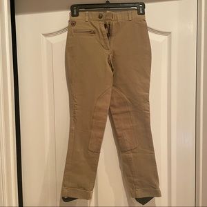 Ariat Jodhpurs Size 8 Youth Dark Beige Front Zip